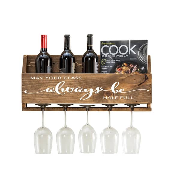 Del Hutson Designs Le Luxe "Always Be" Wine Rack, Walnut