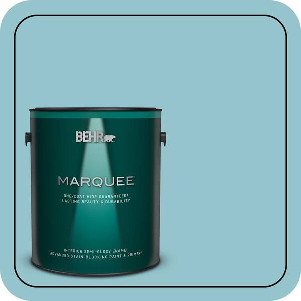 BEHR MARQUEE 1 gal. #520E-3 Velvet Morning Semi-Gloss Enamel Interior Paint & Primer