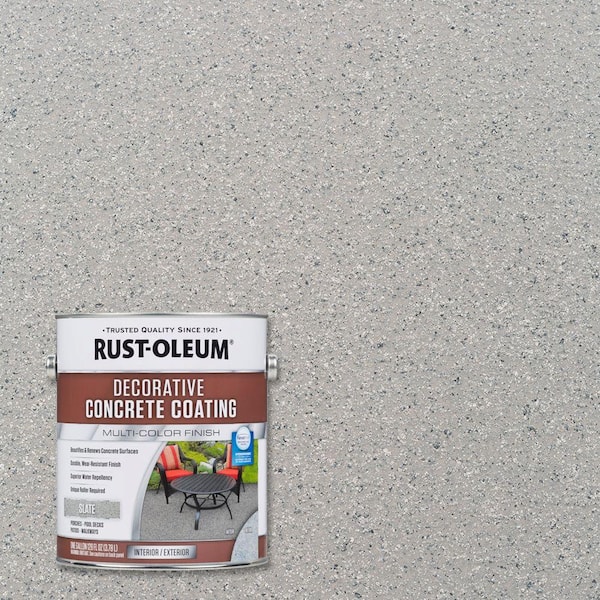 Rust-Oleum 1 gal. Slate Decorative Concrete Interior/Exterior ...