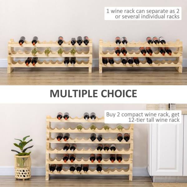 Tall freestanding wine discount rack