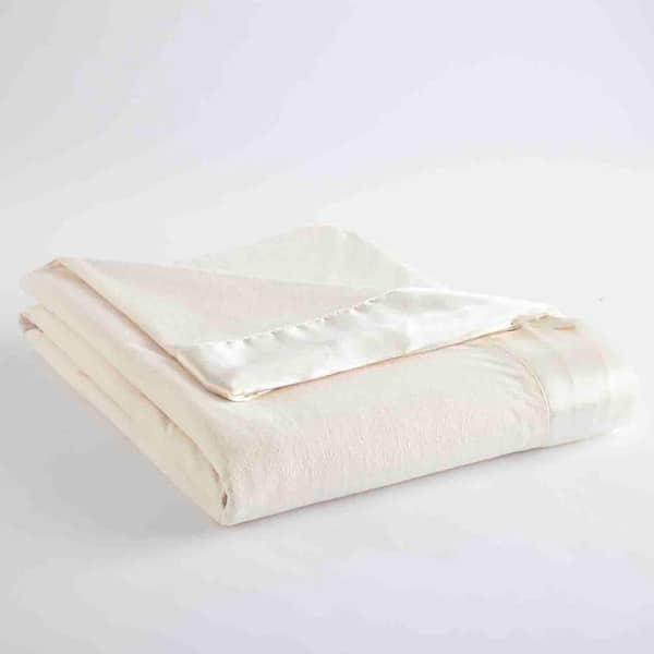 Micro Flannel All Seasons Lightweight Ivory Solid Queen Flat Sheet