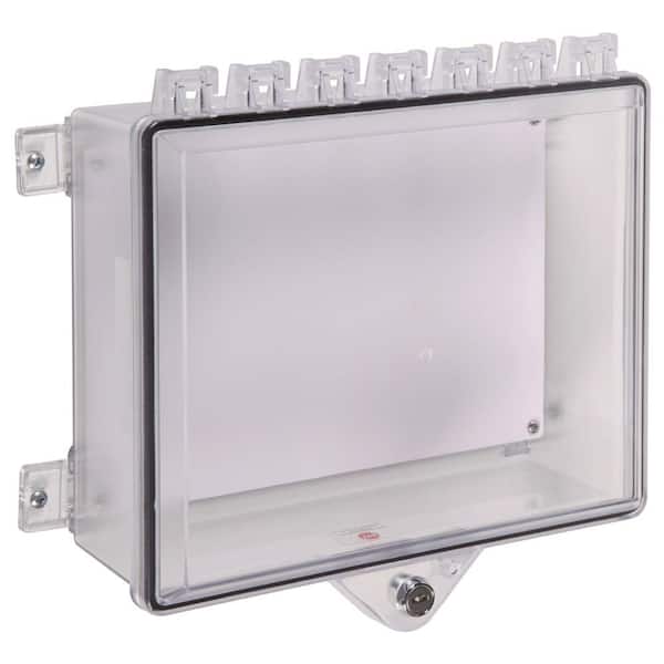 Safety Technology International Type 4x Protective Cabinet with Back Plate and Key Lock - Clear