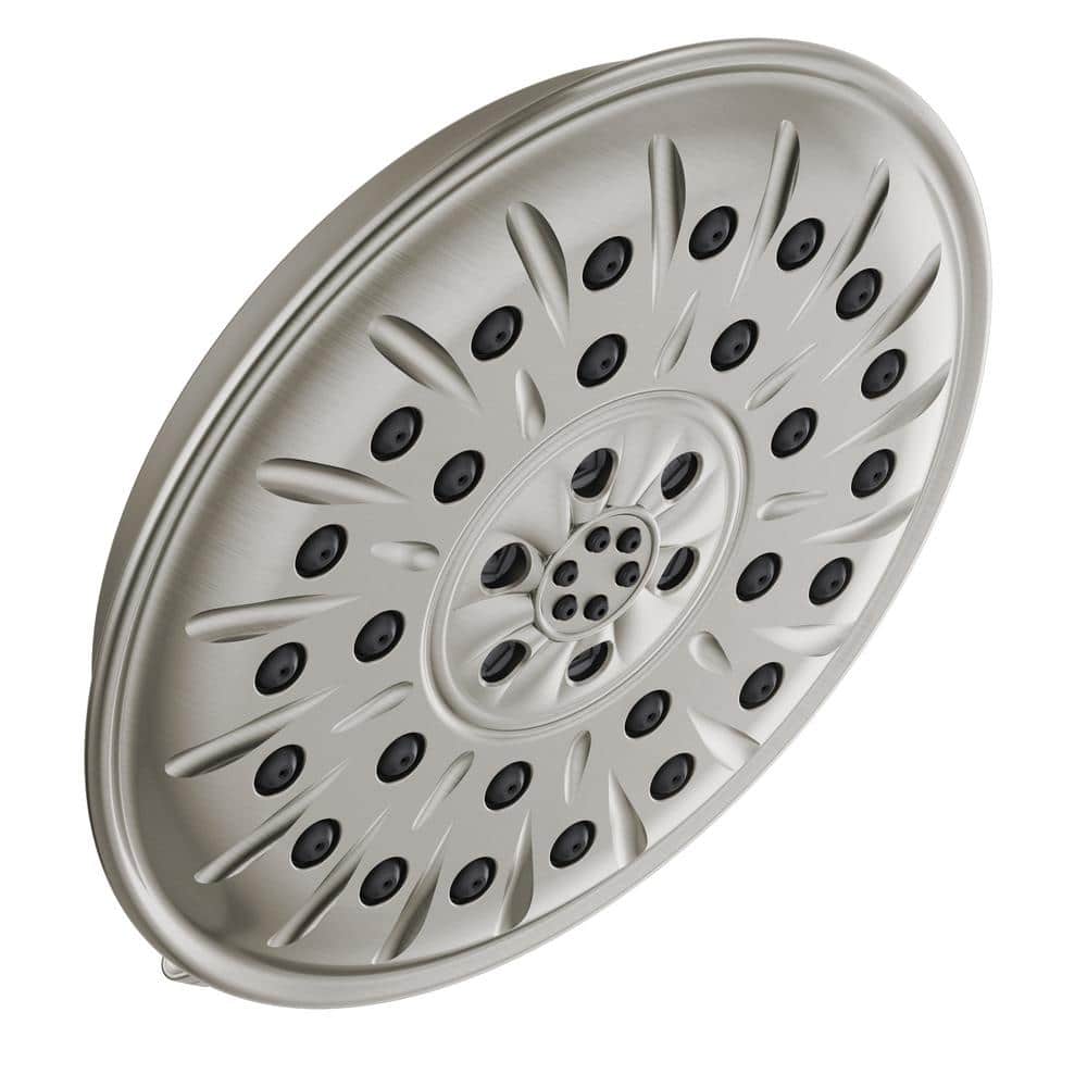 4-Spray Patterns 1.75 GPM 8.25 in. Wall Mount Fixed Shower Head with H2Okinetic in Lumicoat Stainless price history on PriceWatchPro