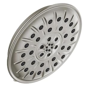4-Spray Patterns 1.75 GPM 8.25 in. Wall Mount Fixed Shower Head with H2Okinetic in Lumicoat Stainless