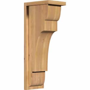 7-1/2 in. x 10 in. x 26 in. New Brighton Smooth Western Red Cedar Corbel with Backplate