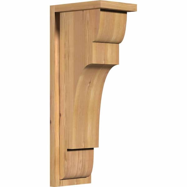 Ekena Millwork 7-1/2 in. x 10 in. x 26 in. New Brighton Smooth Western Red Cedar Corbel with Backplate