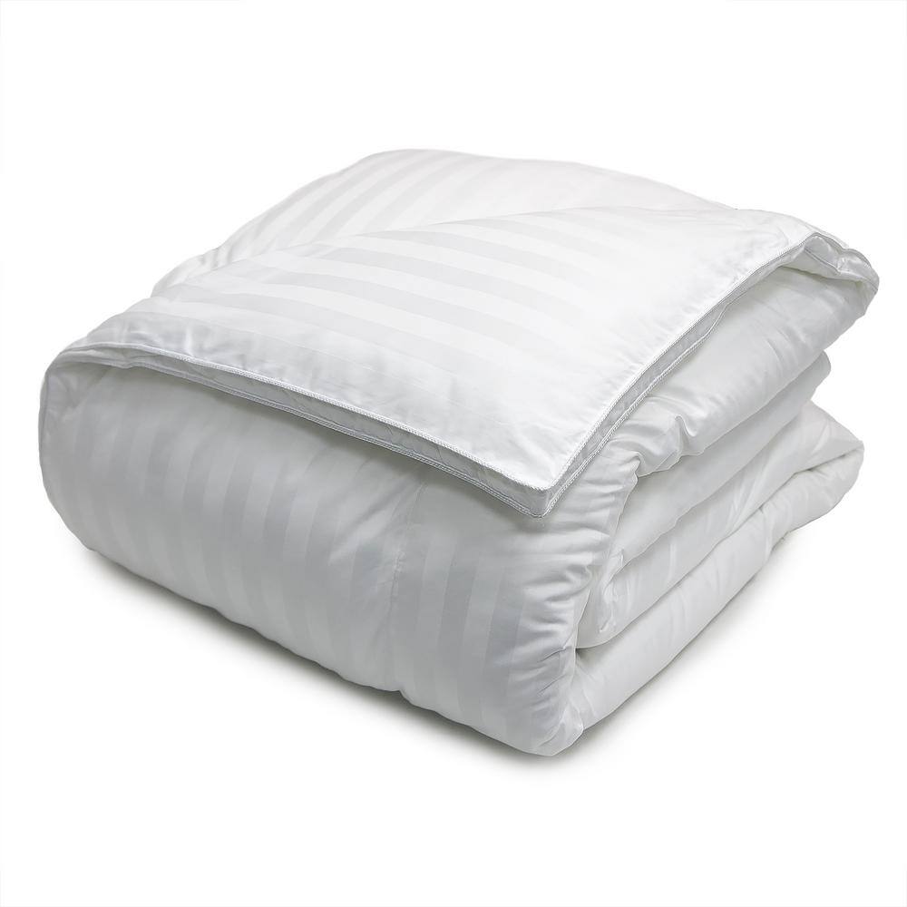 Twin White Cotton Down Alternative Comforter Set