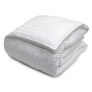 Year Round Warmth 500 Thread Count White Damask King Down Alternative Comforter