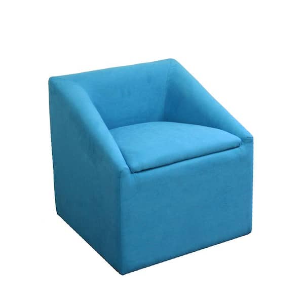 ORE International Sky Blue Polyurethane Arm Chair