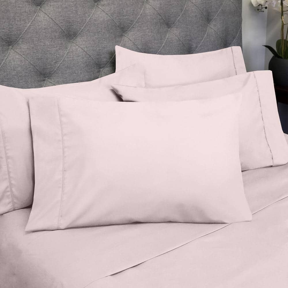 1500 Supreme Series 6-Piece Pale Pink Solid Color Microfiber Cal King Sheet Set price history on PriceWatchPro