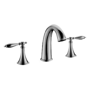 8 in. Widespread 2-Handle Bathroom Faucet with Drain Assembly in Brushed Nickel