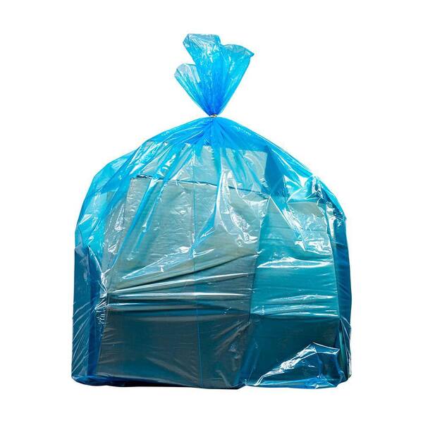 Plasticplace 55-60 Gal. Blue Recycling Bags (Case of 100) H-RBL55