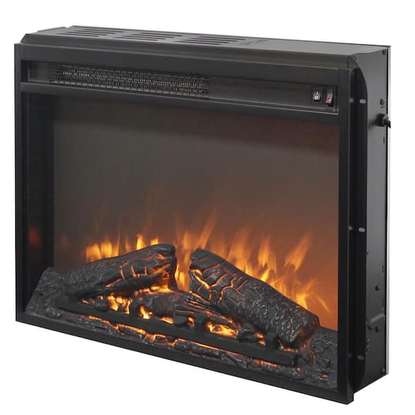 5000BTU 23 in. Electric Fireplace Insert with Overheating Protection, Timer(Panel Button Control Only)