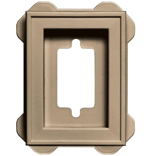 Builders Edge 4.5 in. x 6.3125 in. #069 Tan Recessed Mini Mounting Block