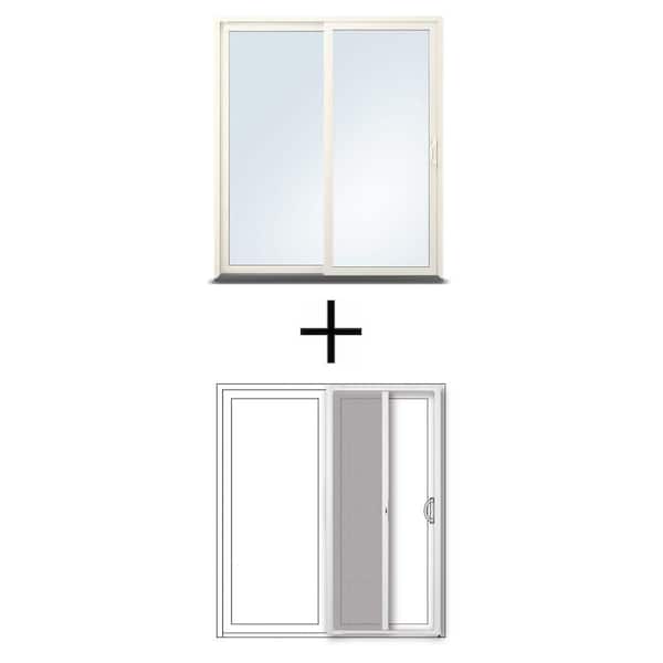 71-1/4 in. x 79-1/2 in. Gliding Patio Door and 72 in. x 80 in. Retractable Screen Door Combo