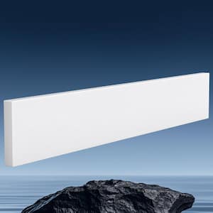 Por 21 in. W x 4 in. H Engineered Stone Bathroom Vanity Sidesplash in White