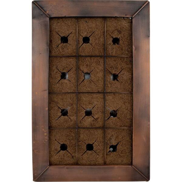 Pride Garden Products 15 in. W x 23 in. H Live Green AquaSav Coco Vertical Wall Planter with Copper Finish Frame