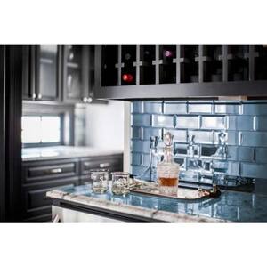 Reflections Graphite Blue Beveled Subway 3 in. x 6 in. Glass Mirror Wall Tile (14 sq. ft./Case)
