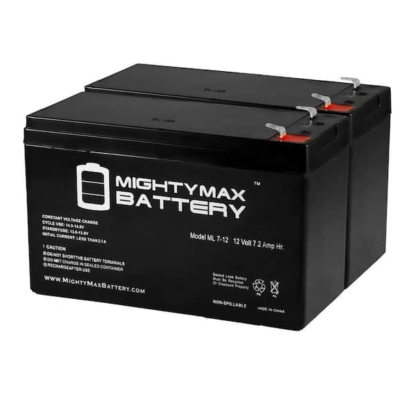 MIGHTY MAX BATTERY 12V 7Ah Battery Replacement for Razor Dirt Quad Mini-ATV - 2 Pack