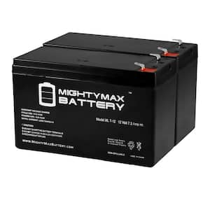 12-Volt 7.2 Ah SLA (Sealed Lead Acid) AGM Type Replacement Battery for Alarm/Security Systems (2-Pack)