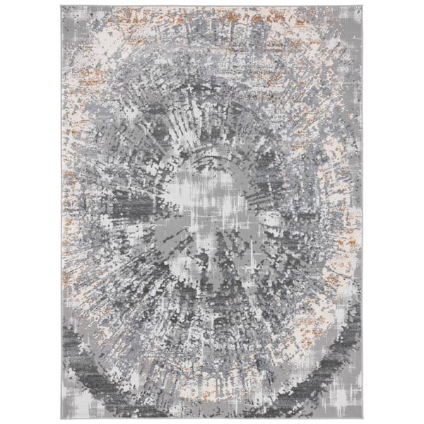 Home Dynamix Valencia Ella Grey/Ivory 8 ft. x 10 ft. Abstract Area Rug