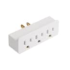 15 Amp 3-Outlet Grounded AC/DC Adapters, White