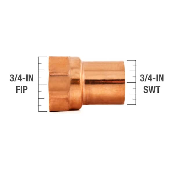 Everbilt 1/2 in. Copper Pressure Cup X MPT Adapter Fitting Pro