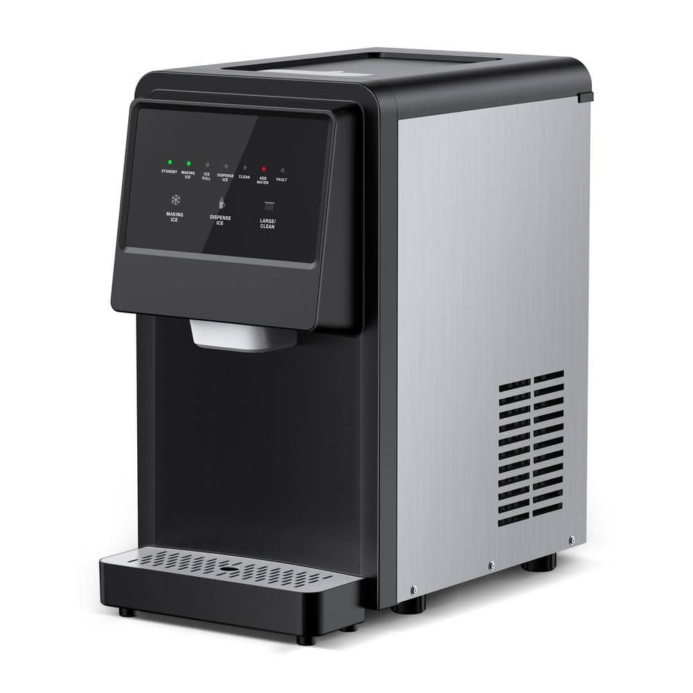 12. 2 in. Ice Maker 70 lbs. /24-Hour Self-Cleaning Freestanding Nugget Ice Maker with 6 lbs. Ice Storage Stainless Steel