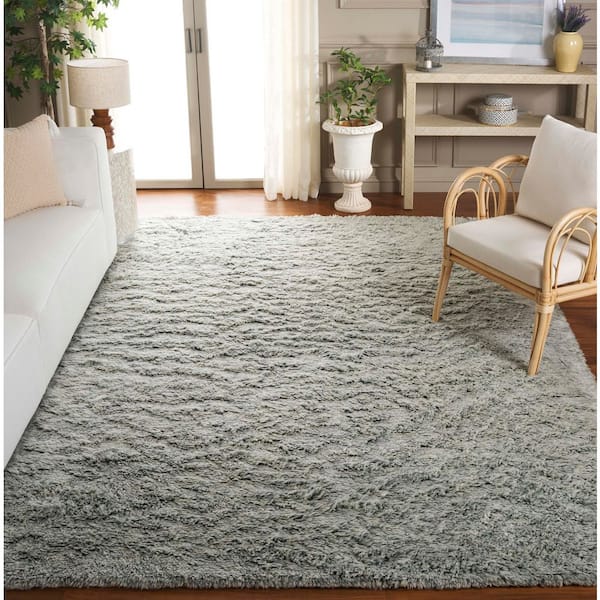 Casablanca 8 ft. x 10 ft. Teal Modern Solid Area Rug