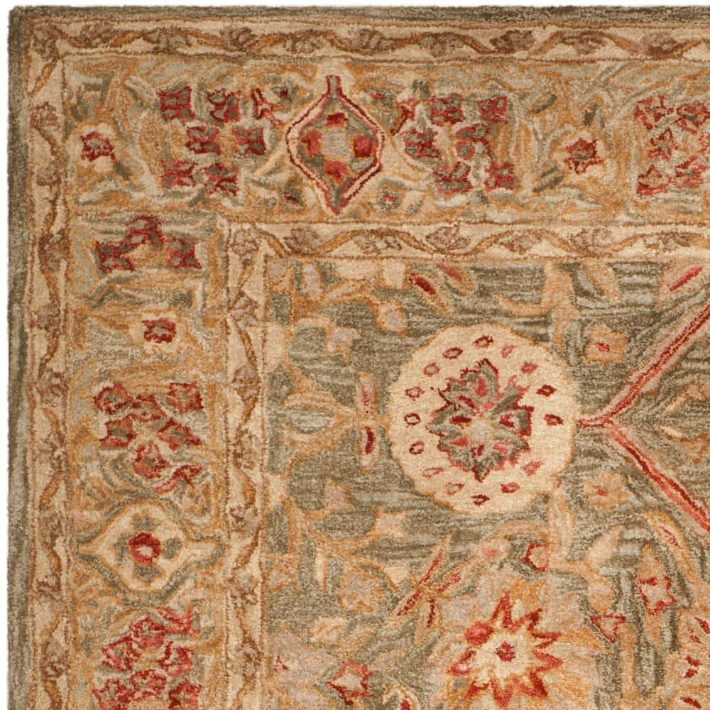 Tan and Ivory Hand-Tufted Wool Area Rug 8' x 10'