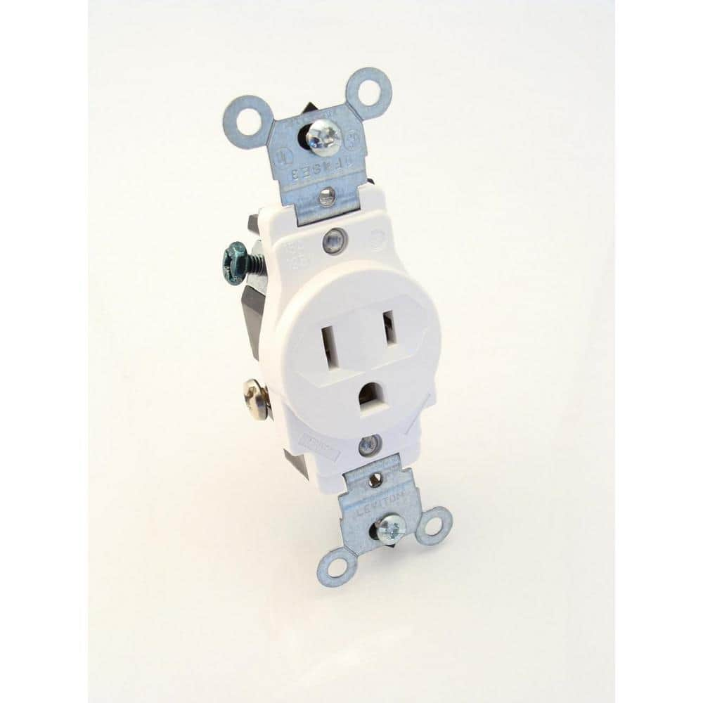 UPC 078477206058 product image for 15 Amp 125 V Single Outlet/Receptacle, White (1-Pack) 05015-W | upcitemdb.com