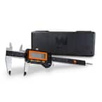 6.1 in. Electronic Stainless-Steel Water-Resistant Digital Caliper with LCD Readout and Storage Case IP54 Rated