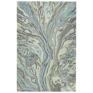 Marble Blue 2 ft. x 3 ft. Area Rug