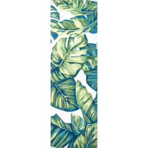 Contemporary Floral Lisa Multi 2 ft. 6 in. x 8 ft. Indoor/Outdoor Runner