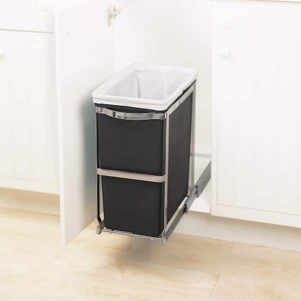 simplehuman 30L Under Counter Pull-Out Kitchen Trash Can, Heavy