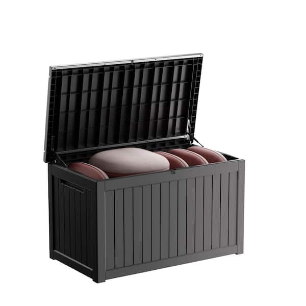 Mondawe 230 Gal. Black Outdoor Resin Deck Box