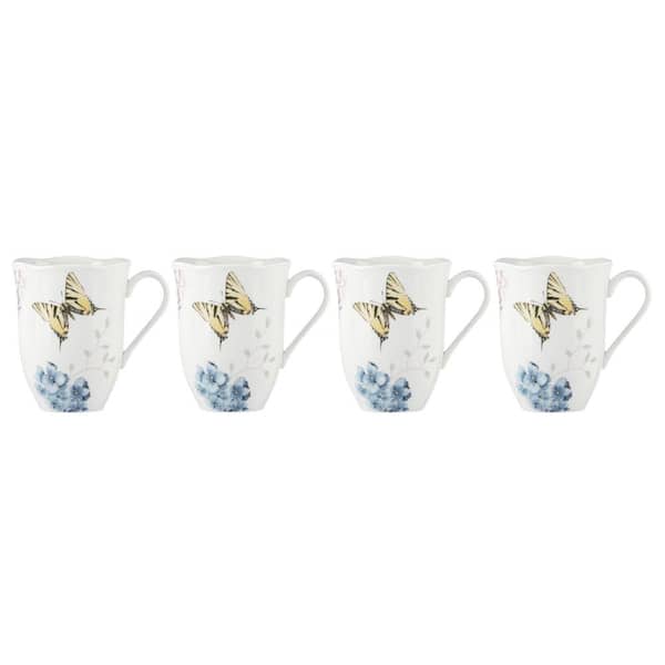 Lenox Blue Bay Assorted Espresso Cup & Saucer Set of 4