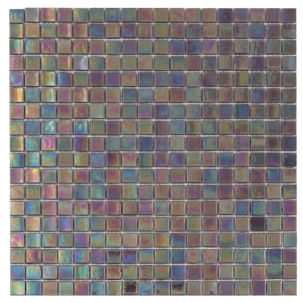 Skosh Glossy Wine Red 11.6 in. x 11.6 in. Glass Mosaic Wall and Floor Tile (18.69 sq. ft./case) (20-pack)