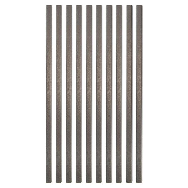Fortress Railing Products 32 in. x 3/4 in. Antique Bronze Square Deck Railing Baluster (10-Pack)