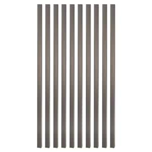 26 in. x 3/4 in. Antique Bronze Steel Square Deck Railing Baluster (10-Pack)