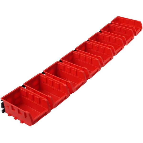 Stalwart 8-Compartment Bin Wall Mounted Rack Small Parts Organizer