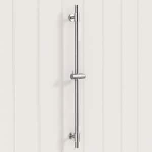 40 in. Wall Mount Shower Slide Bar with Adjustable Handheld Shower Head Holder in Brushed Finish