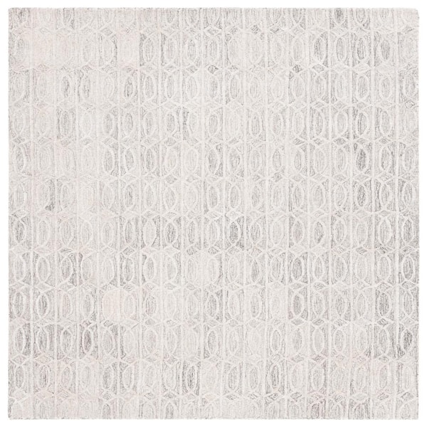 SAFAVIEH Ebony Natural/Ivory 6 ft. x 6 ft. Modern Square Area Rug