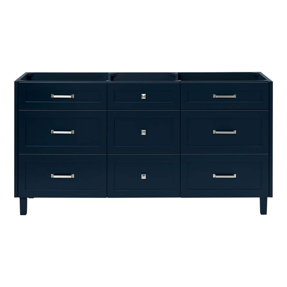 Monroe 66 in. Freestanding Bathroom Vanity Cabinet without Top in Midnight Blue (Assembled)