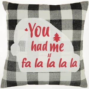 Holiday Multicolor Plaid 18 in. x 18 in. Throw Pillow