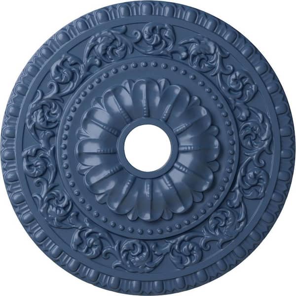 Ekena Millwork 2-1/8" x 23-1/2" x 23-1/2" Polyurethane Vaduz Ceiling Medallion, Hand-Painted Americana