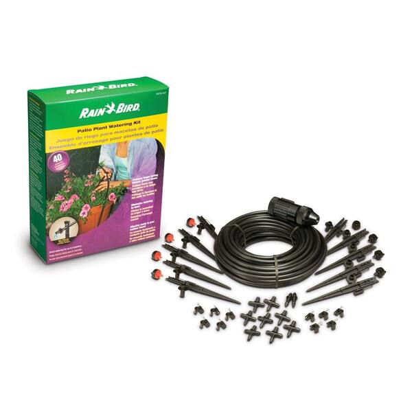 Rain Bird 40 Piece Patio Plant Watering Kit Patiokit The Home Depot