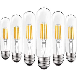 60-Watt, 5-Watt Equivalent T10 Dimmable Edison LED Light Bulbs UL Listed 3000K Soft White (6-Pack)