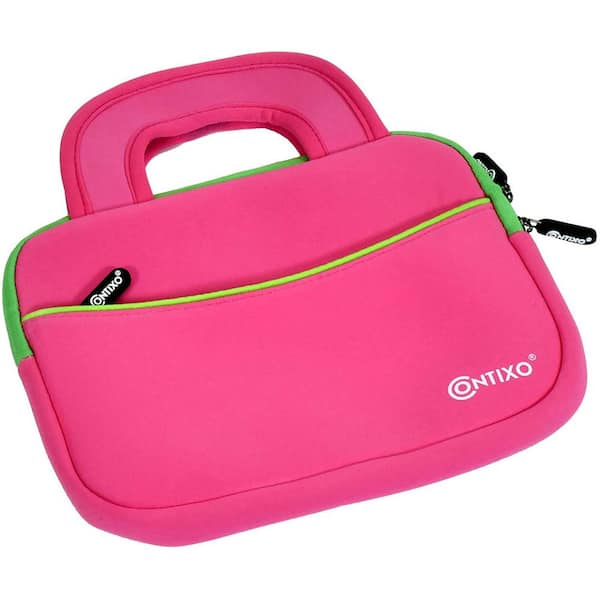 7 in. Tablet Sleeve Bag Compatible for Contixo V8/V9 Kids Tablet with Accessory Pocket, TB01 Pink