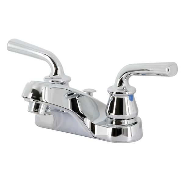 Kingston Brass Restoration 4 In. Centerset 2-Handle Bathroom Faucet ...